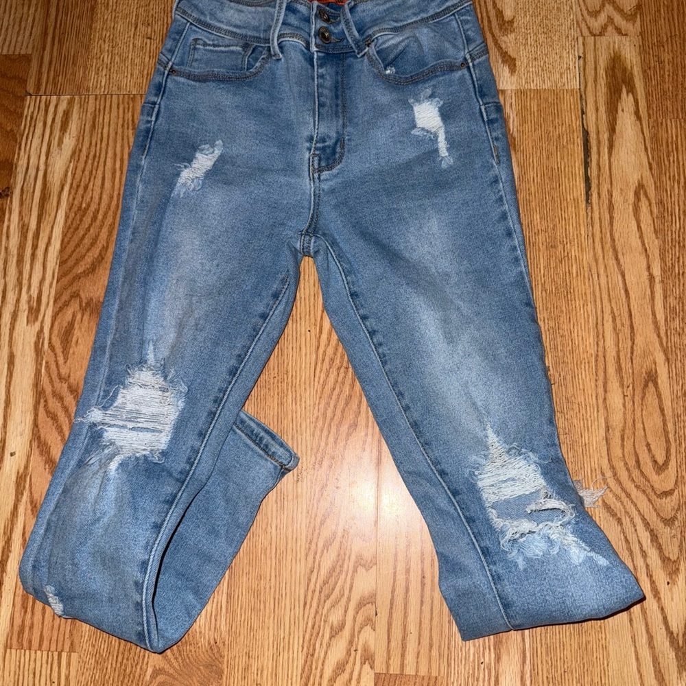 Wax Jean Light Blue Button-Fly Jeans